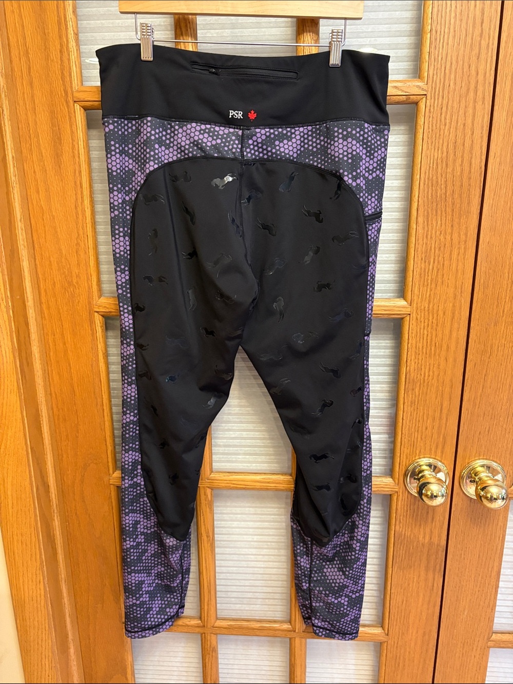 PSR Riding Tights with Silicone Grip Purple - Picture 5 of 8